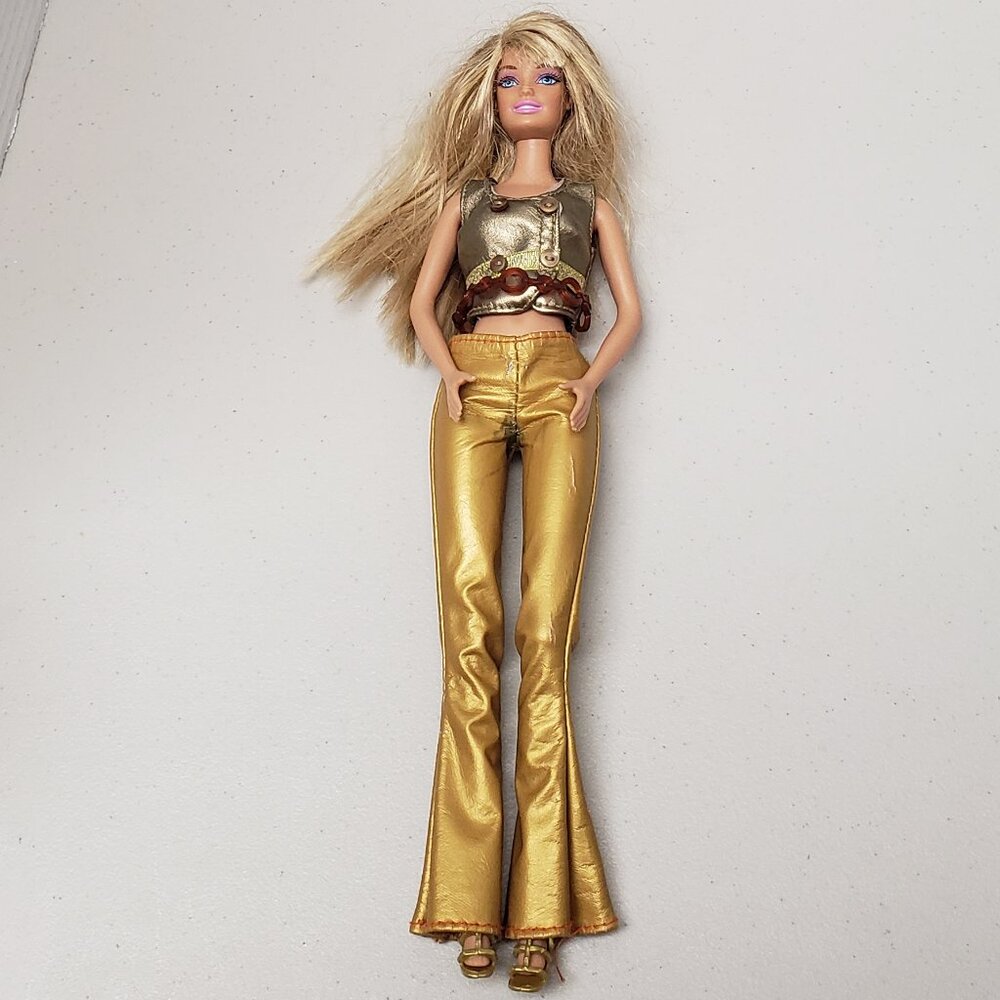 Barbie Doll (Redressed In Gold Outfit)